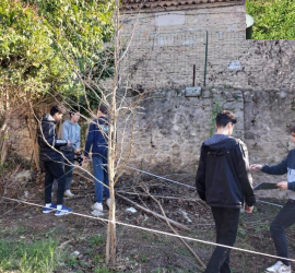 Réhabilitation du jardin des sœurs: les 3èmes s’y mettent aussi 🙂