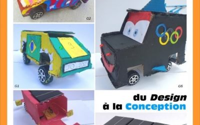 Réalisation des voitures solaires par les élèves de 4ème et 3ème aux couleurs des jeux olympiques avec Jean-Jacques Rodriguez