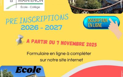 PRE INSCRIPTIONS / 2026-2027